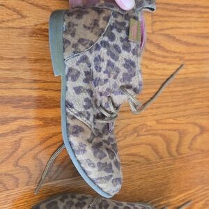 OshKosh B'gosh Brown Leopard Print Kids Boots